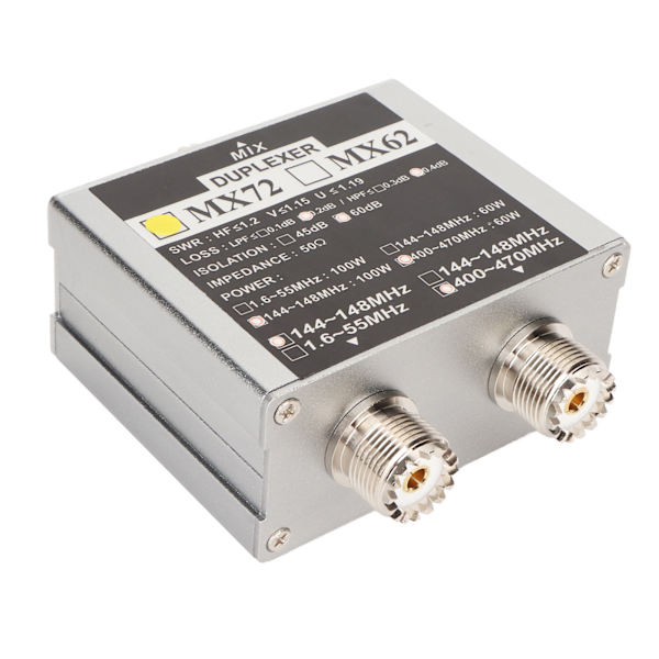 MX72 Professionel VHF UHF Multi Frekvens HAM Antenne Kombiner Duplexer til Indendørs Transitstation