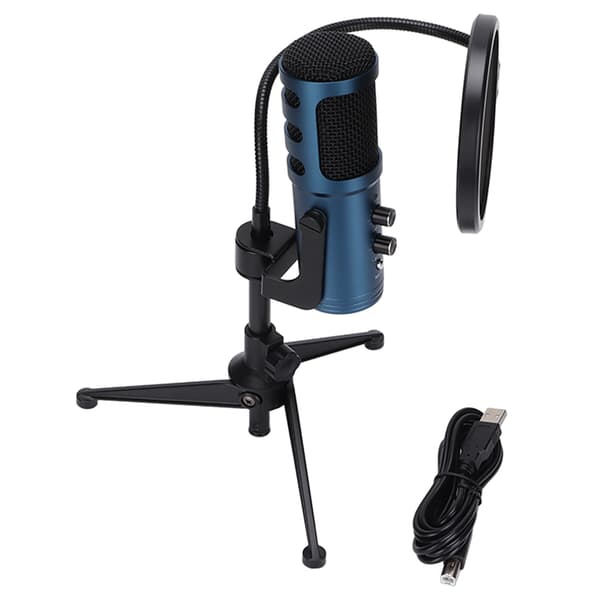 USB Kondensatormikrofon Kardioid PC Gaming Optagelse Støjreduktion Desktop Mikrofon med Tripod Stand
