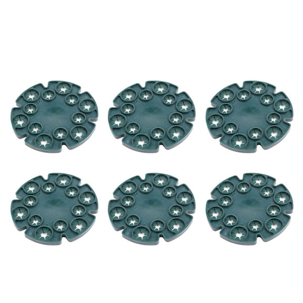 (6 stk A1/skive (diameter 13,5 cm, passer til 8 mm/11 mm rør)) Hagepilar klatre rammeholder materiale: PE plast