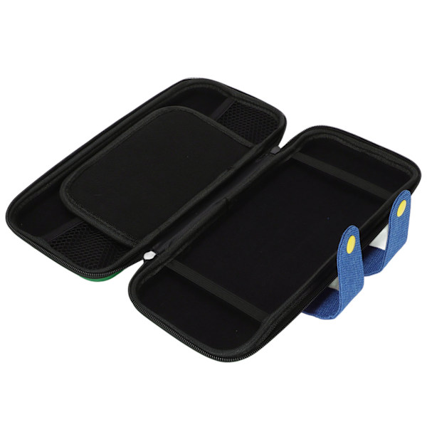 Spillveske for Switch, Hard Shell, Slitesterk, Dobbel Glidelås, Bærbar EVA Spill Oppbevaringsveske, Grønnblå for Switch