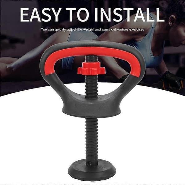 Adjustable Kettlebell Handle for Weight Plates, Multifunctional Kettlebell Grip for Dumbbell Kettlebell Push Up Black