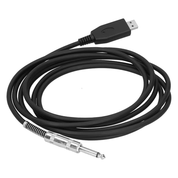 USB till 6,35 mm Gitarrkabel 2m Audioadapter Plug Play-kontakt