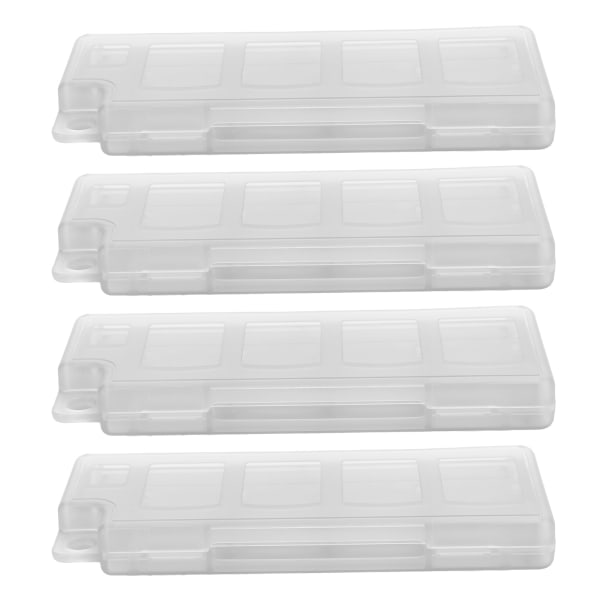 4 stk Spillkortveske Oppbevaringsboks med 8 i 1 kortspor + 2 stk spor for Nintendo Switch Hvit