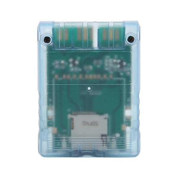 MX4SIO SIO2SD Minnekortadapter Håndlaget Stabil Erstatning Minnekortadapter for PS2 Transparent Blå