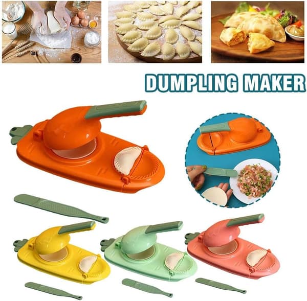 2-i-1 Dumpling Maker, Kjøkkenredskap for Dumplingproduksjon, Deigpresse