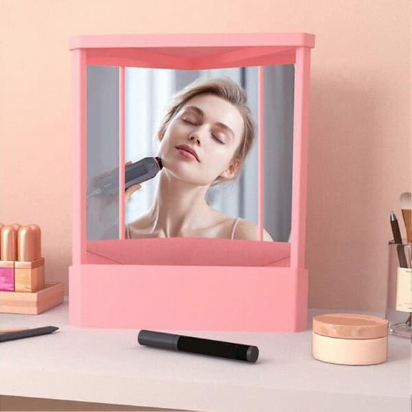 Non-reversing Mirror Precision True Image Makeup Mirror Non-magnifying Table Mirror Real Reflections Beauty Mirror for Your Face Jikaix Black Black L