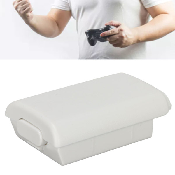 Langaton ohjain akun kansi kestävä korvaava akun kuori kotelo Xbox 360:lle Valkoinen