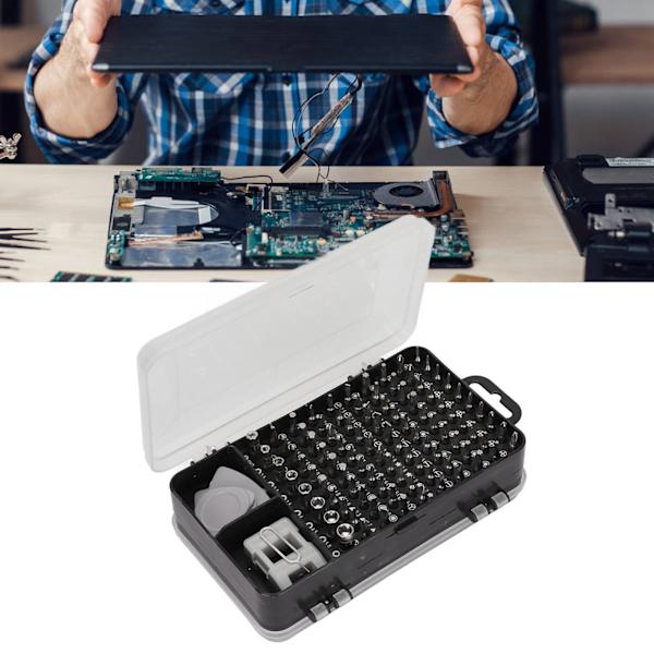 Elektroniskt skruvmejselset 112 i 1 Magnetisk Mini Precision DIY Reparationsverktyg med Väska för PC Laptop Klocka