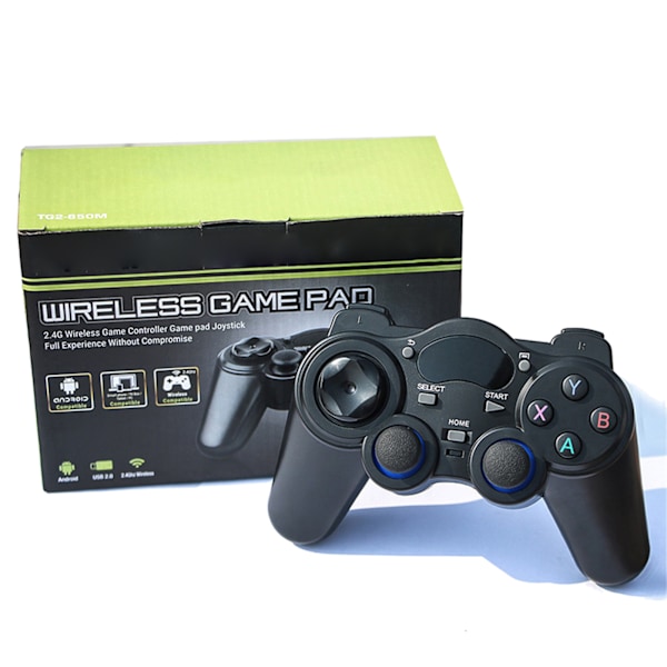 Trådlös Spelkontroll Känslig 2.4G Joystick-kontroll för Android TV-box Svart