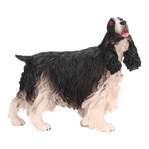 Cocker Spaniel Figur Simulation Pædagogisk Let at Vedligeholde Hundelegetøj Børn Indretning PL127 1314 Sort