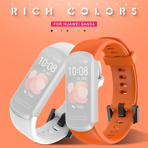 Blød Silikon Wriststrap Udskiftningsurrem Armbånd til Huawei Band 4