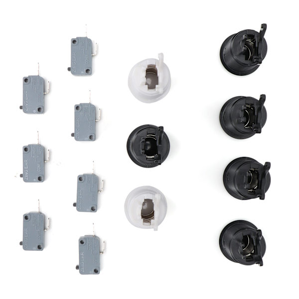 7 stk Arcade-knapper 30mm Happ Standard-knapp med 20cm knappkabel for Arcade1up spillkonsoll Arcade-joystick