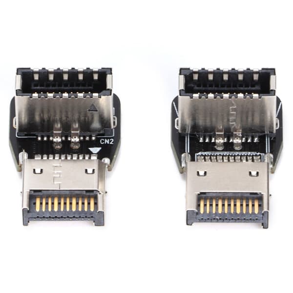 2 st USB 3.1 Typ E Hane till Hona Adapter 10Gbps Metall Plug and Play Förlängd Datakabel