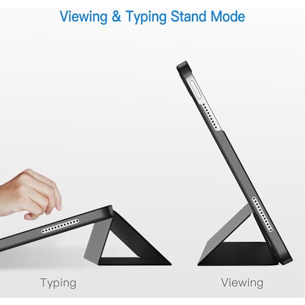 Case for iPad (A16) 11th/10th Generation (2025/2022), Slim Stand Hard Back Case Auto Wake/Sleep Function Svart