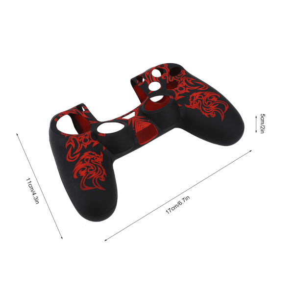Myk Silikondeksel Skin Grip Shell Cover for Sony Playstation 4 PS4 Kontroller Rød