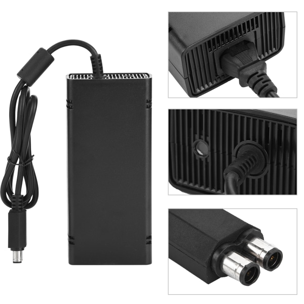 Universal Strømforsyningsmursten Oplader Strømadapter Kabelledning Til XBOX 360 SLIM (EU Stik)