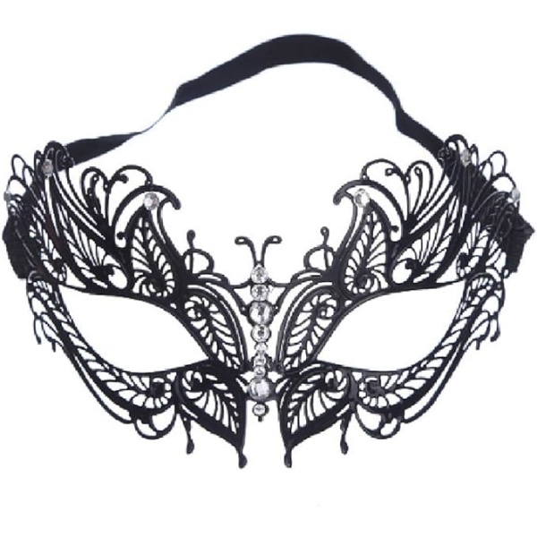 Metallmask Underbar Bekväm Delicate Mount Face Kvinnlig Wolf Mask för Party Carnival Evening