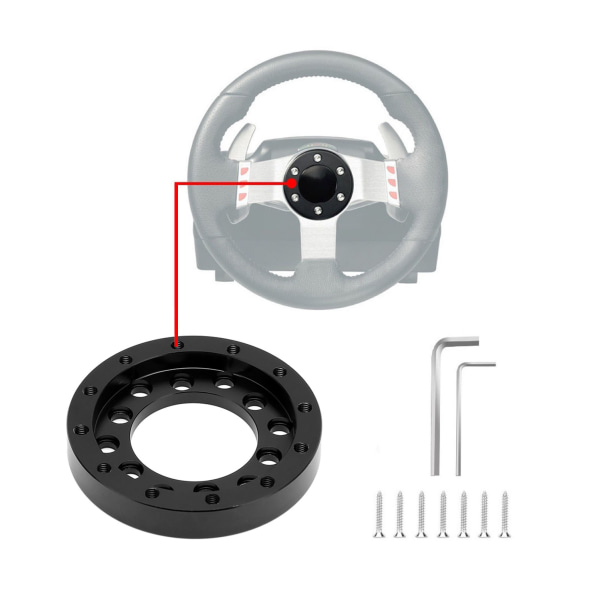 70 mm:n ohjauspyörän sovitinlevy, ammattimainen alumiininen kilpa-autopeliohjauspyörän sovitin Logitech G25 G27:lle