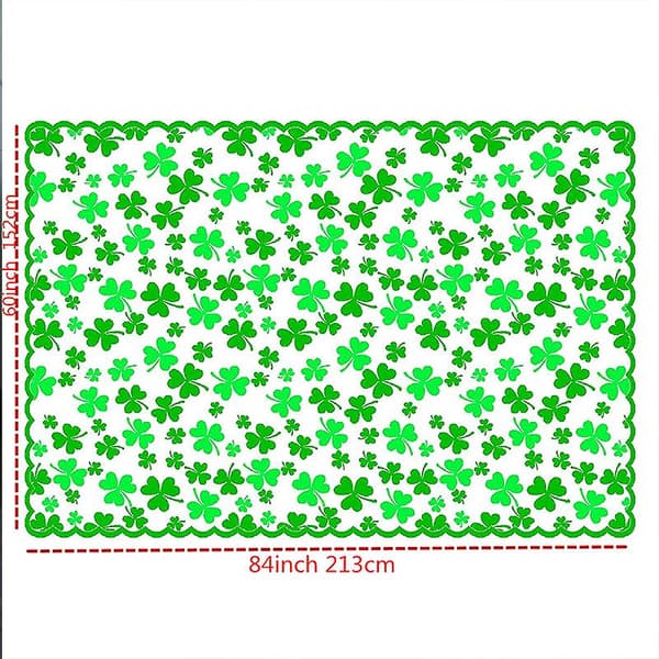 Grønne blader heklet hjerteformede bordløpere duk til St. Patrick's Day-dekorasjon Tablecloth