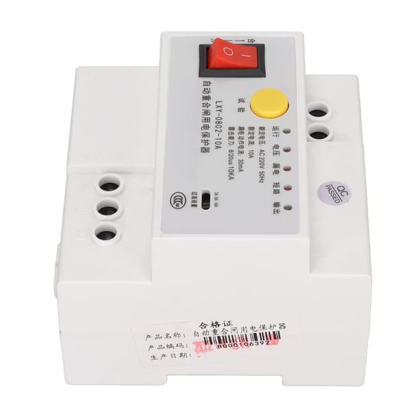 Miniatyrströmbrytare 220V 10A 30mA Läckage Överström Underspänningsskydd Blixtsäker