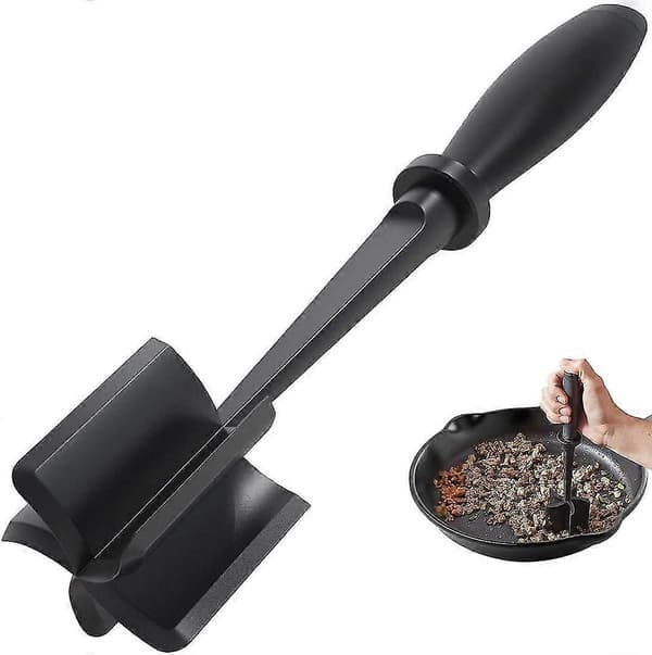 Köttkvarn, Multifunktionell köttfärsmaskin med 5 böjda blad, Hamburgerhackare i nylon, Non-stick mixhackare, Hacka och rör om köttmaskin