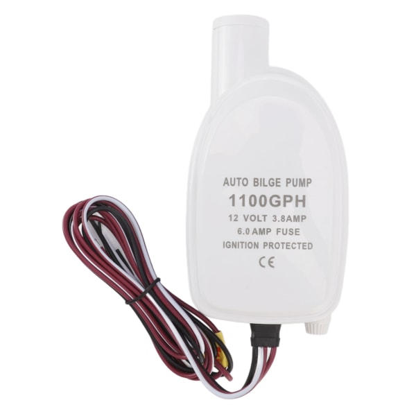 Elektrisk DC-vattenpump med flottörbrytare Automatisk länspump Mikro-nedsänkbar pump 4 meter lyft 12V 3.8A