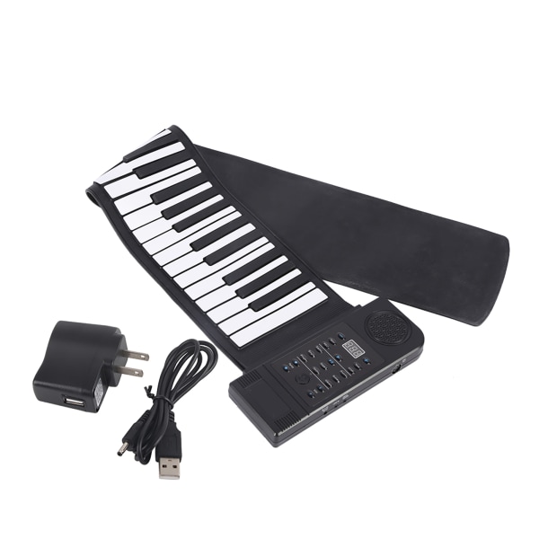 Bærbar 61-taster Roll up Blød Silikone Fleksibel Elektronisk Digital Musik Keyboard Klaver Nyhed