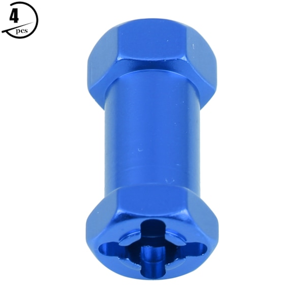 4 st 12 mm RC Hex Hjulnavsmetall Adapter för D90 AX10 CC01 SCX10 F350 Crawler (25 mm Blå)