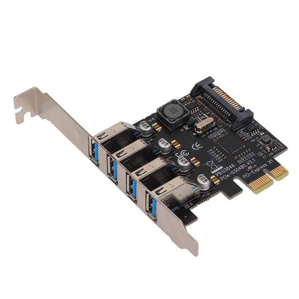 USB 3.0 PCIe Utvidelseskort 4 Porter 5Gbps Dataoverføring for Stasjonær Datamaskin