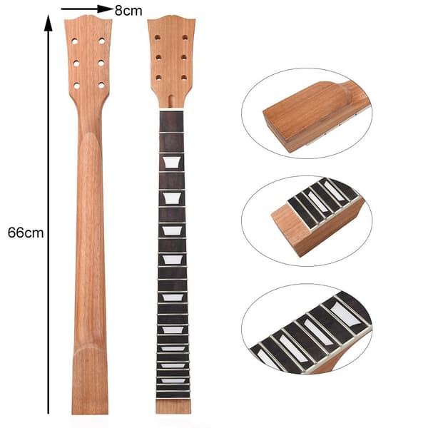 Elektrisk Gitarrhals 22 Band Rosenträ Greppbräda DIY Ersättning LP Gitarrdelar