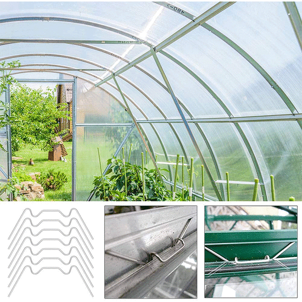 Z-puristin: 50kpl + W-puristin (162*95*30mm): 50kpl kasvihuoneen lasipaneelin kiinnityspuristimet kasvihuoneen lasihuoneeseen kaksinkertainen mesh verkkopaneeli säänkestävä vihreä