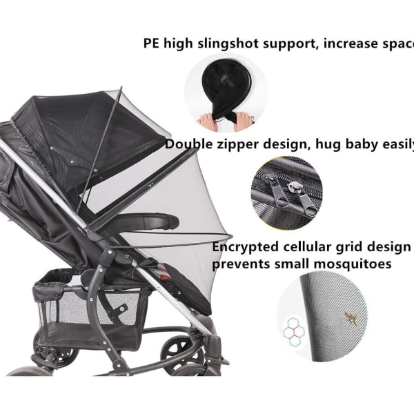 Universal baby aurinkosuoja, baby cover, baby rattaiden cover (hyttysverkko)