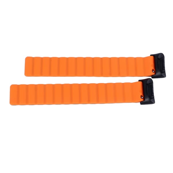 2 stk. Professionelle silikone magnetiske snap-urremme, erstatning for Fitbit Charge 6 5 grå orange