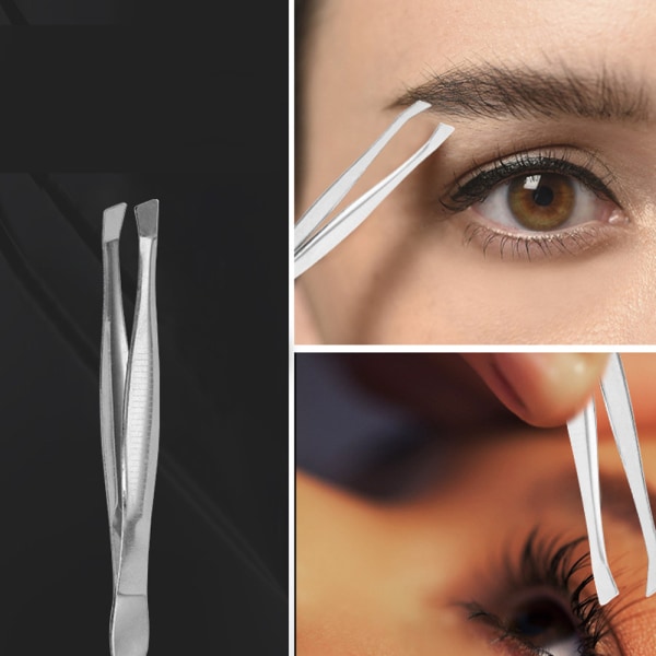 3 ögonbrynsklämma i rostfritt stål skönhetsverktyg ögonbrynsklämma plus