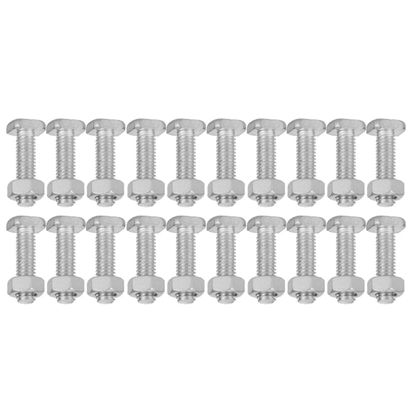 20 Sæt 22mm M6x22 Bolte og M6 Møtrikker Aluminium Møtrikker & Bolte Sæt Værktøjstilbehør til Drivhus