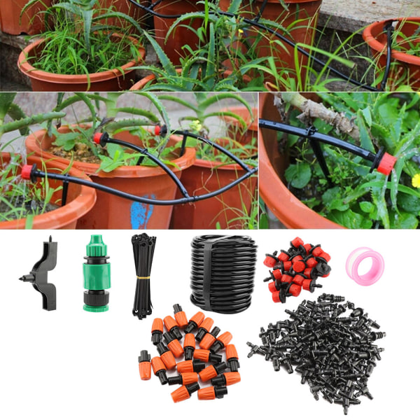 15 m slang droppbevattningssystem kit självbevattna trädgårdsslang Sprinkler munstycke set