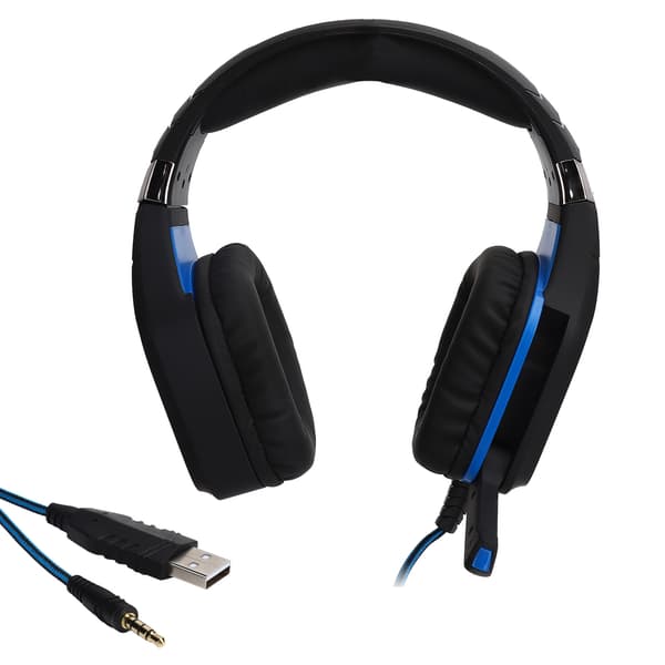 Gaming Headset med Mikrofon LED Lys til PC Laptop Computer Spil