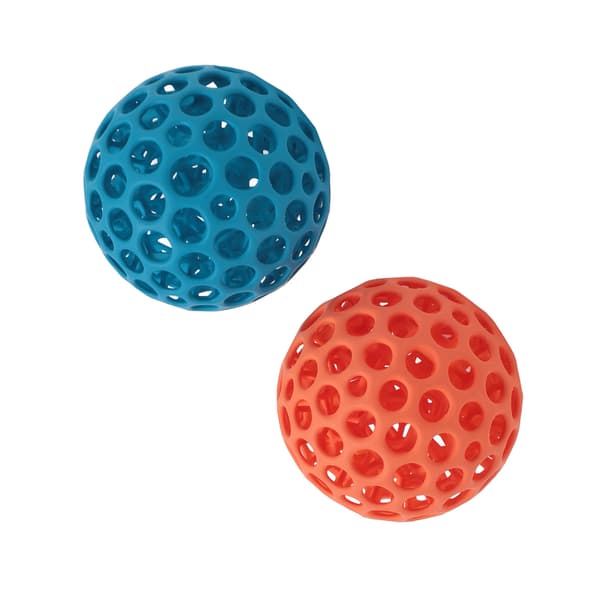 2 stk. Mesh Stressbold 3D-printet hul elastisk klemmelegetøj Angstdæmpende håndgreb bold