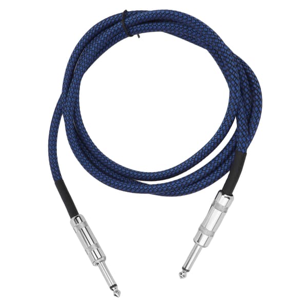 1/4 tums gitarrkabel basinstrumentkabel 6,35 mm brusreducerande flätskärmning för elgitarrförstärkare 3m 9,8ft