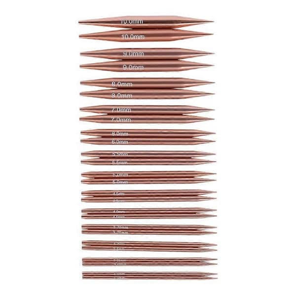 Utskiftbart sett med rundpinner - 13 par (3mm-10mm) med tilbehør, perfekt for reise