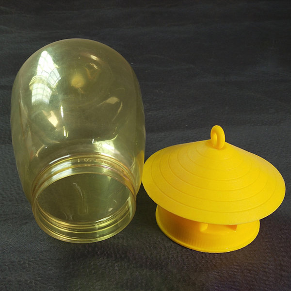 Set med 2 gula fruktflugefällor fruktfluga/getingfälla (enkel storlek 20*10*10cm, vikt 81g)