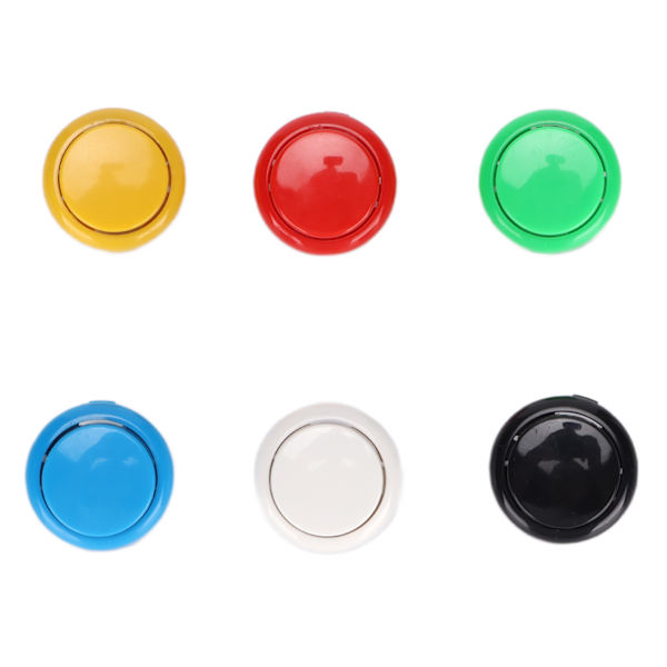 QM070919 12 st Arcade Joystick-knappar för spelkonsol Hållbara 30 mm Ersättningsknappar för Arcade Joystick-spelkonsol
