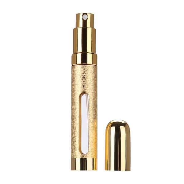 12 ml mini tom påfyllbar parfymesprayflaske, gull