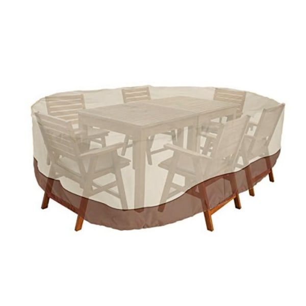 210D Oxford klud havemøbelbetræk Udendørs bordstolesæt rektangulært støvtæt betræk274x208x58cm