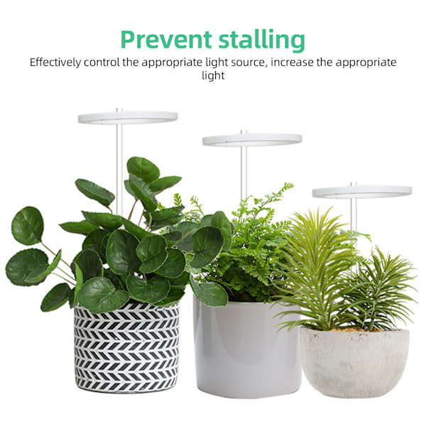 3-huvuds USB Växtlampa för Inomhusväxter - 4.8W, 30 LED, Timer & Dimbar Ljusstyrka för Suckulenter & Mini Bonsai