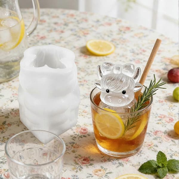 【02】Silikonbricka Highland Ice Cube Mold Flexibel Nyhet Ice Cube Maker för Whiskey Cocktails Kaffe A