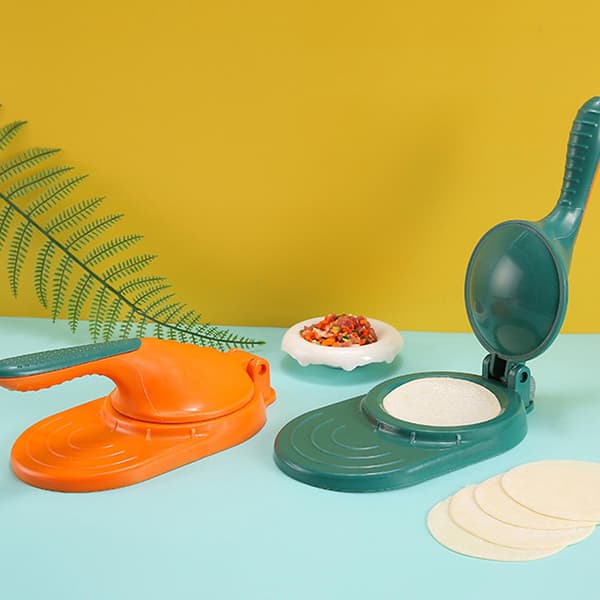 DIY Dumpling Skin Maker Hushåll Manuell Snabbpress Dumpling Skin Mall Orange 3PCS