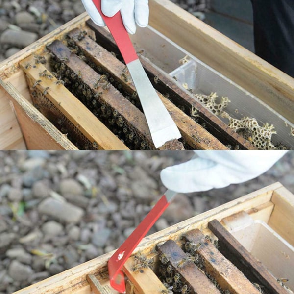 Hive-skraberværktøj, Hive-skraberværktøjsrammeløfter og -skraber Bikubebørste Biavlerbørste Bikube-ryger til biavlertilbehør Værktøjssæt