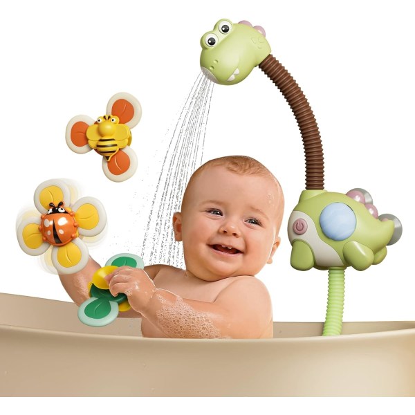 Baby kylpylelu suihkupää, jossa 3 kpl imukuppileluja taaperoille, 3 4 5-vuotiaille lapsille, vesileluja vauvoille 6 kuukauden ikäisille violeteille kylpy- ja suihkuleluille Pl.
