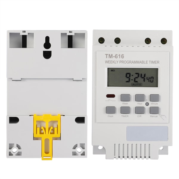 12V Digital elektrisk Slitesterk Programmerbar Smart Control Switch Timer (Hvit)- W